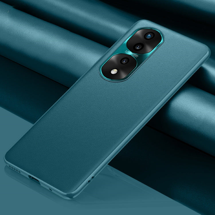 For Honor 70 Pro Plain Skin Leather Phone Case