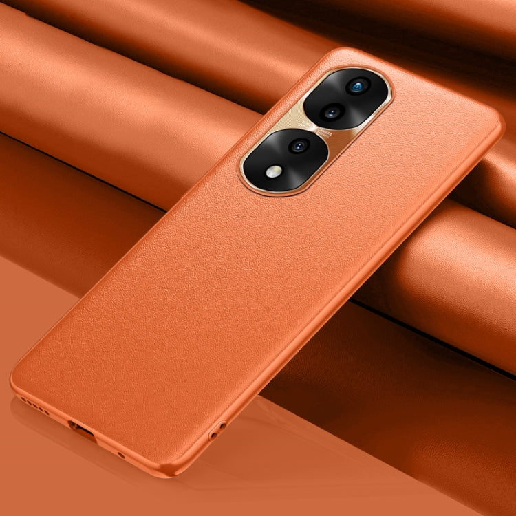 For Honor 70 Pro Plain Skin Leather Phone Case