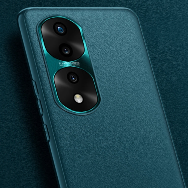 For Honor 70 Pro Plain Skin Leather Phone Case