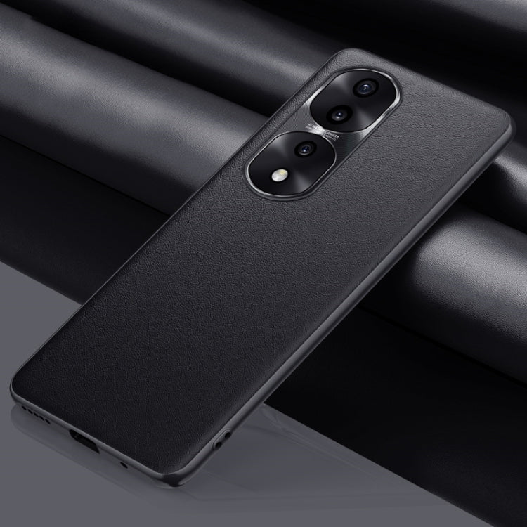 For Honor 70 Pro Plain Skin Leather Phone Case