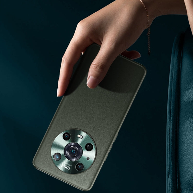 For Honor Magic4 Pro Plain Skin Leather Phone Case