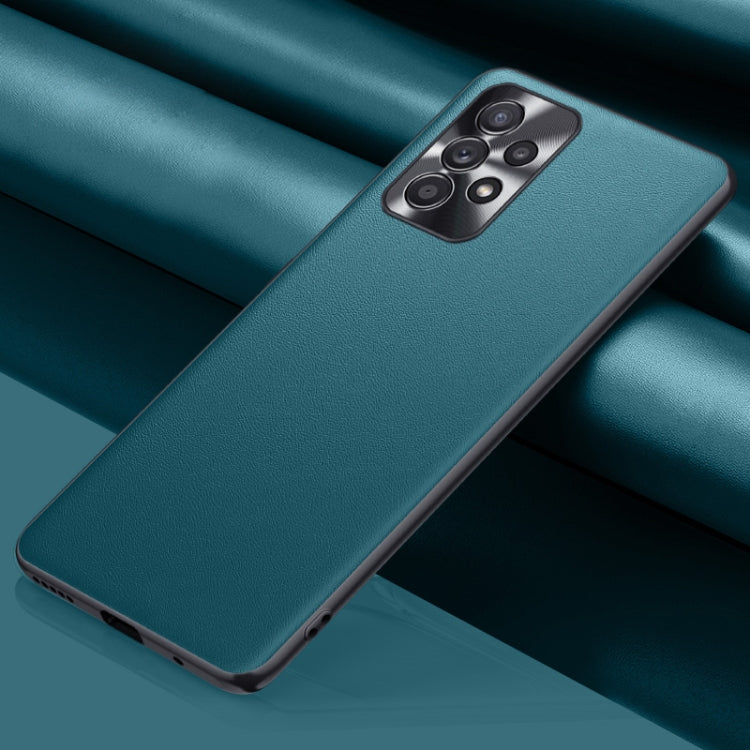 For Samsung Galaxy A73 Plain Skin Leather Phone Case