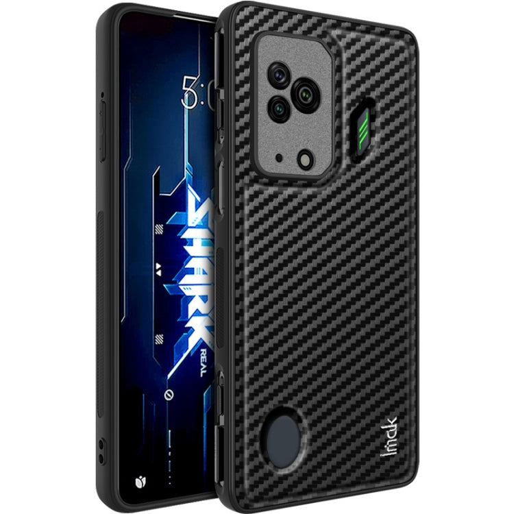 For Xiaomi Black Shark 5 IMAK LX-6 Series Carbon Fiber Pattern Shockproof Phone Case(Black)