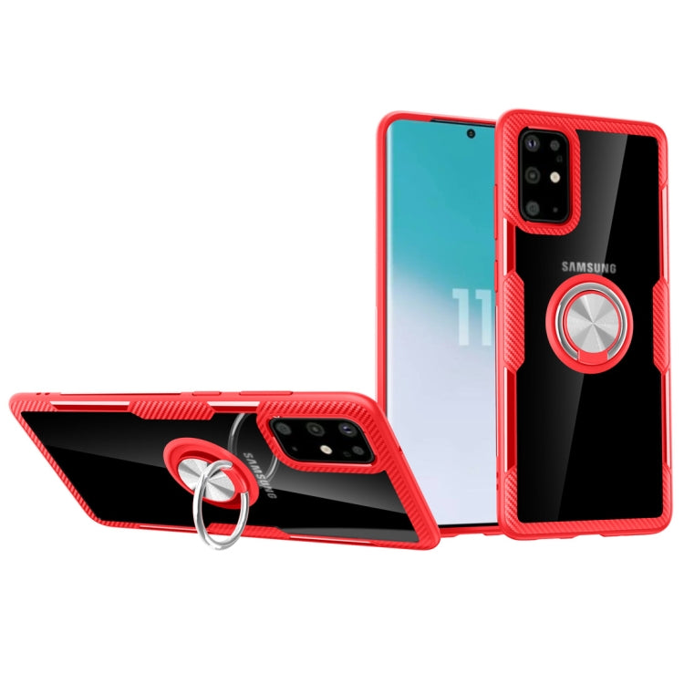 For Galaxy S20 Scratchproof TPU + Acrylic Ring Bracket Protective Case