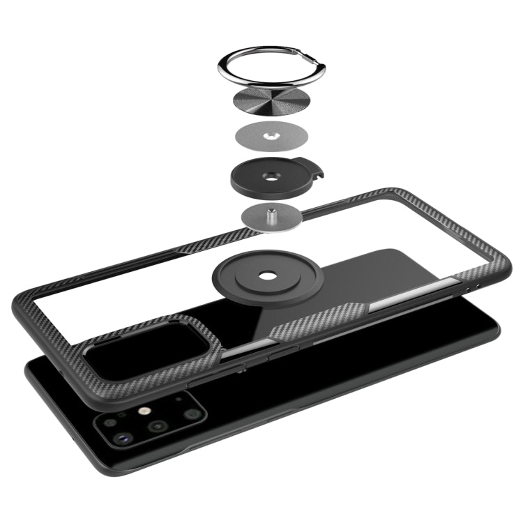 For Galaxy S20+ Scratchproof TPU + Acrylic Ring Bracket Protective Case