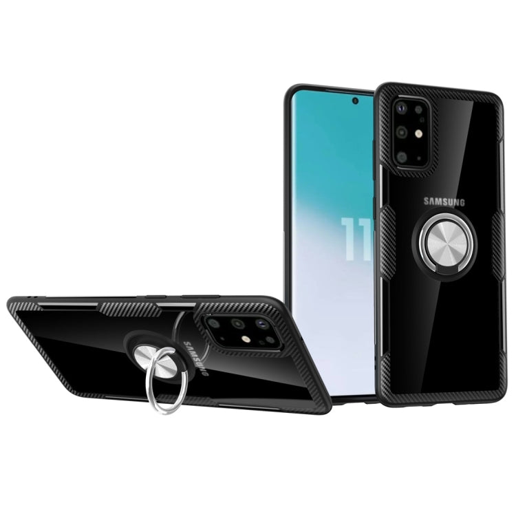 For Galaxy S20+ Scratchproof TPU + Acrylic Ring Bracket Protective Case