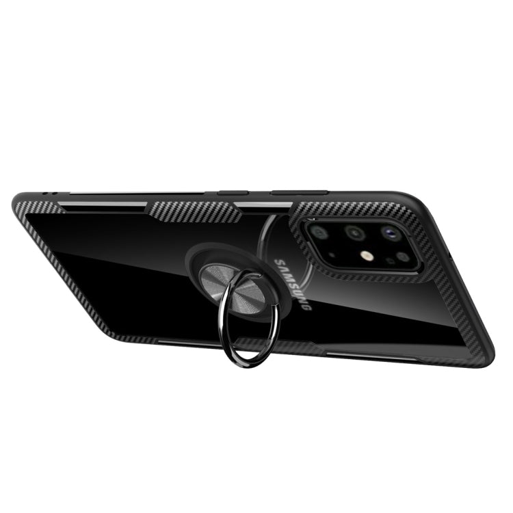 For Galaxy S20 Ultra Scratchproof TPU + Acrylic Ring Bracket Protective Case
