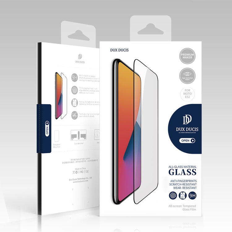 DUX DUCIS 0.33mm 9H Medium Alumina HD Full Screen Tempered Glass Film For Motorola Moto E32