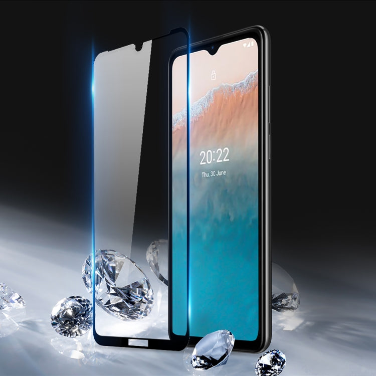 DUX DUCIS 0.33mm 9H Medium Alumina HD Full Screen Tempered Glass Film For Nokia C21 Plus