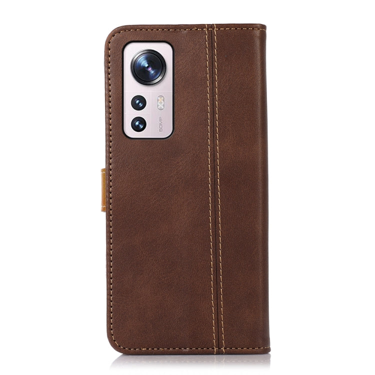 For Xiaomi 12 Lite Stitching Thread Calf Texture Leather Phone Case