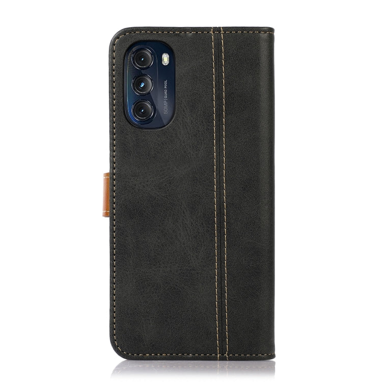 For Motorola Moto G 5G 2022 Stitching Thread Calf Texture Leather Phone Case