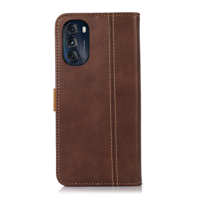 For Motorola Moto G 5G 2022 Stitching Thread Calf Texture Leather Phone Case