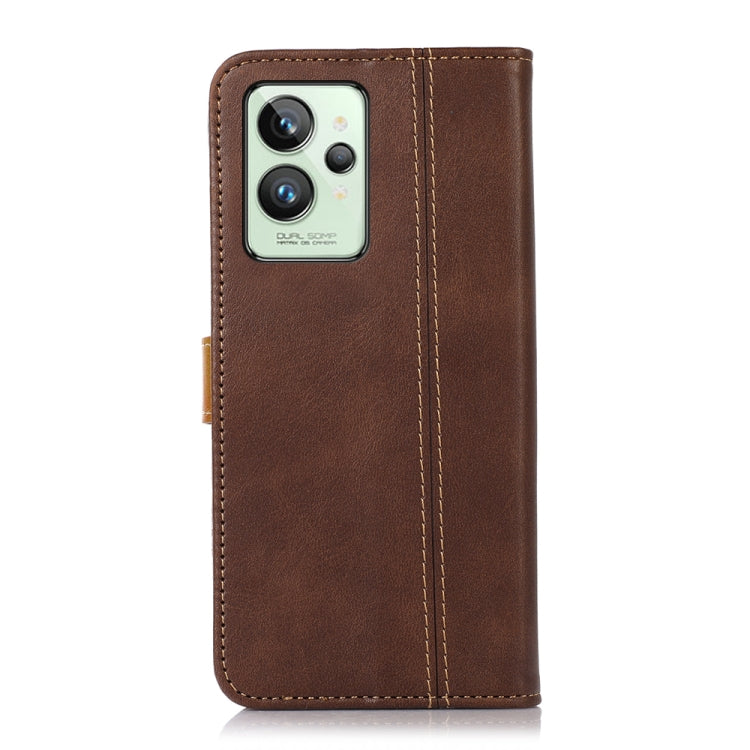 For OPPO Realme GT2 Pro Stitching Thread Calf Texture Leather Phone Case