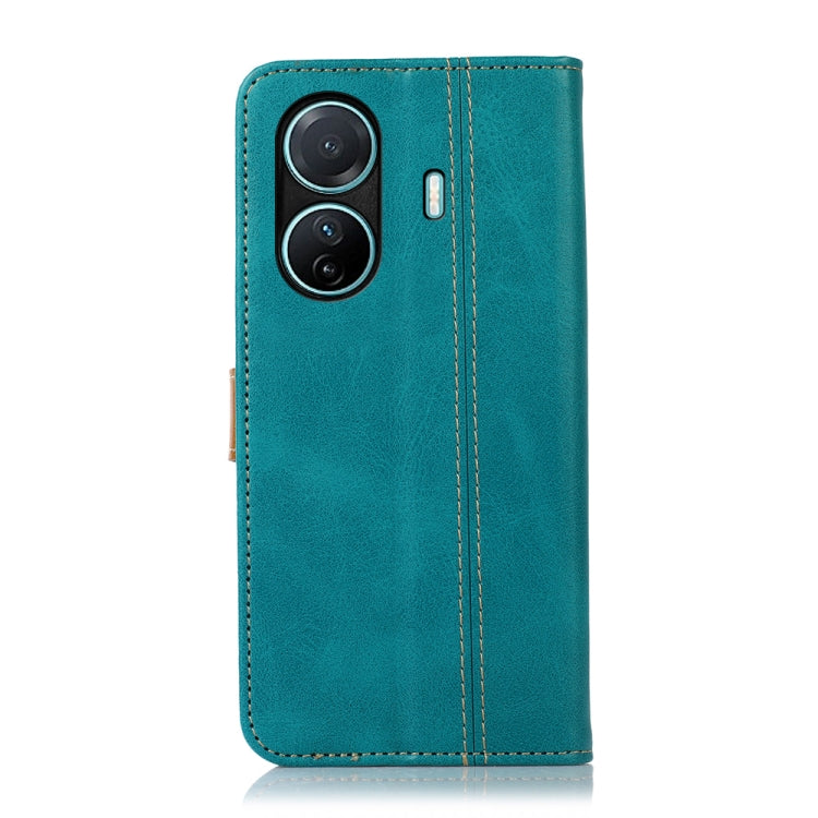 For vivo S15e 5G Stitching Thread Calf Texture Leather Phone Case