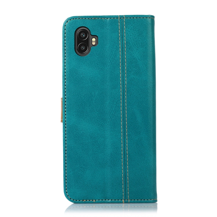 For Samsung Galaxy Xcover6 Pro Stitching Thread Calf Texture Leather Phone Case