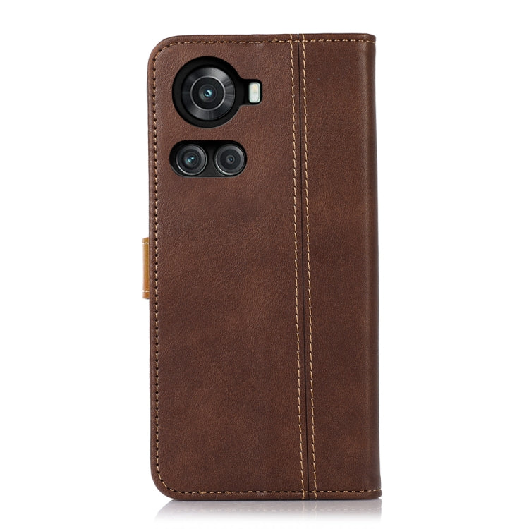 For OnePlus Ace / 10R Stitching Thread Calf Texture Leather Phone Case