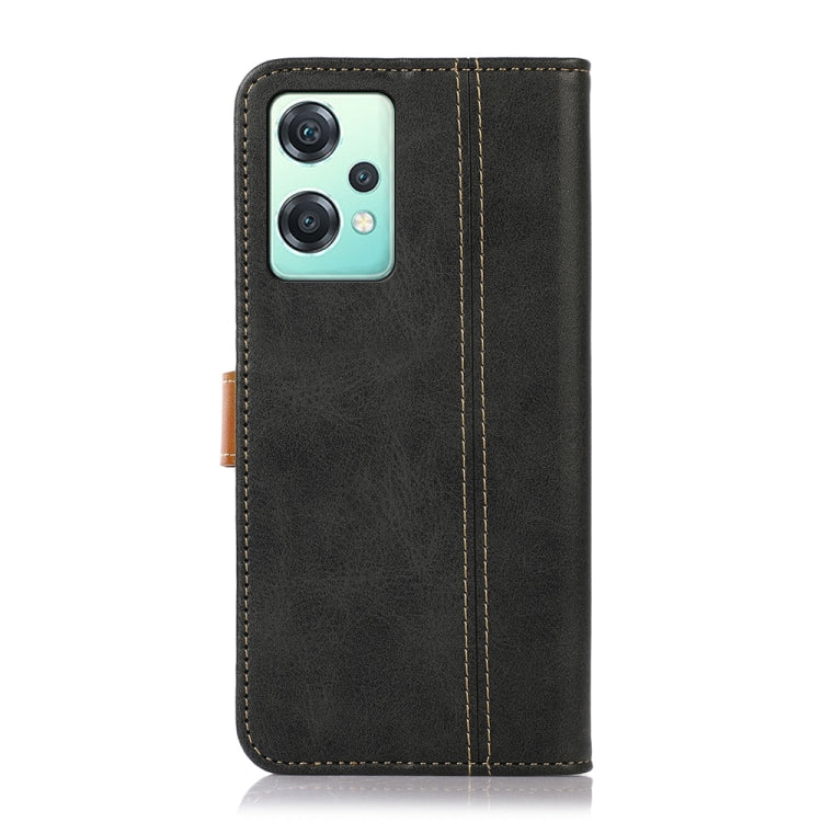 For OnePlus Nord CE 2 Lite 5G Stitching Thread Calf Texture Leather Phone Case