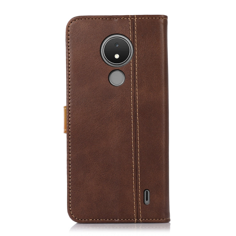 For Nokia C21 Stitching Thread Calf Texture Leather Phone Case