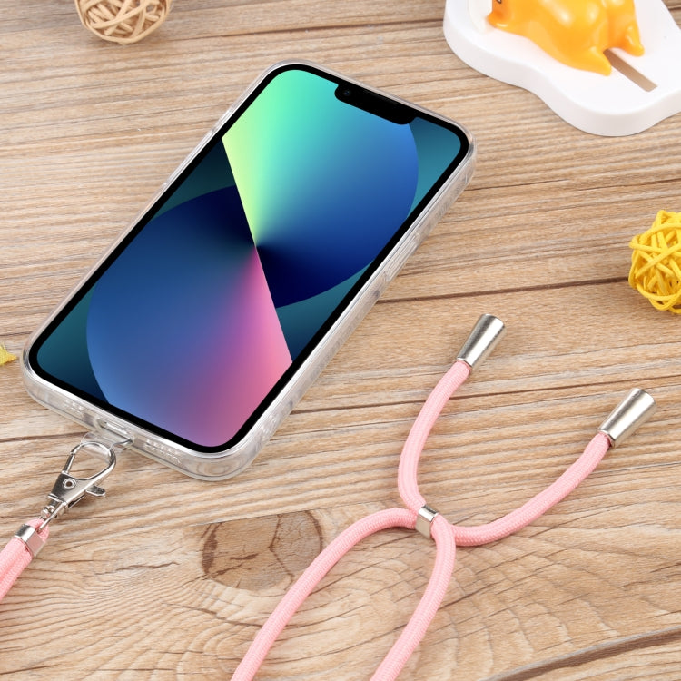 For iPhone 13 mini Lanyard Transparent TPU Phone Case