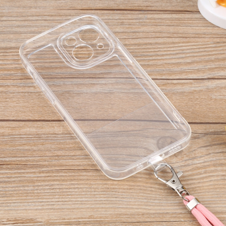For iPhone 13 mini Lanyard Transparent TPU Phone Case