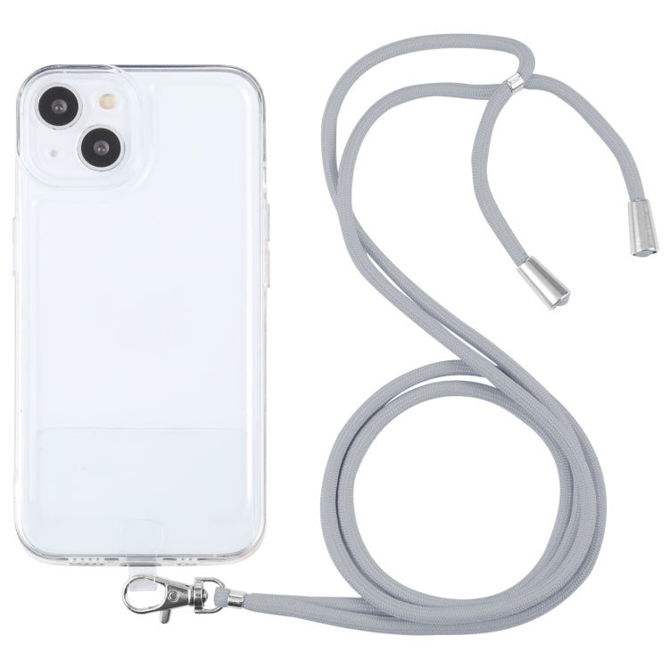 For iPhone 13 mini Lanyard Transparent TPU Phone Case