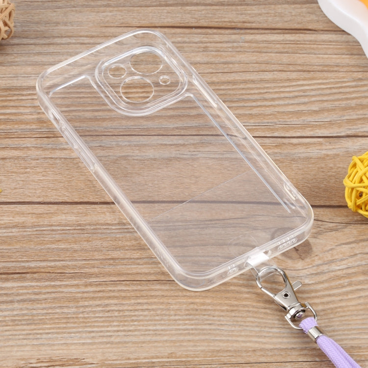 For iPhone 13 mini Lanyard Transparent TPU Phone Case