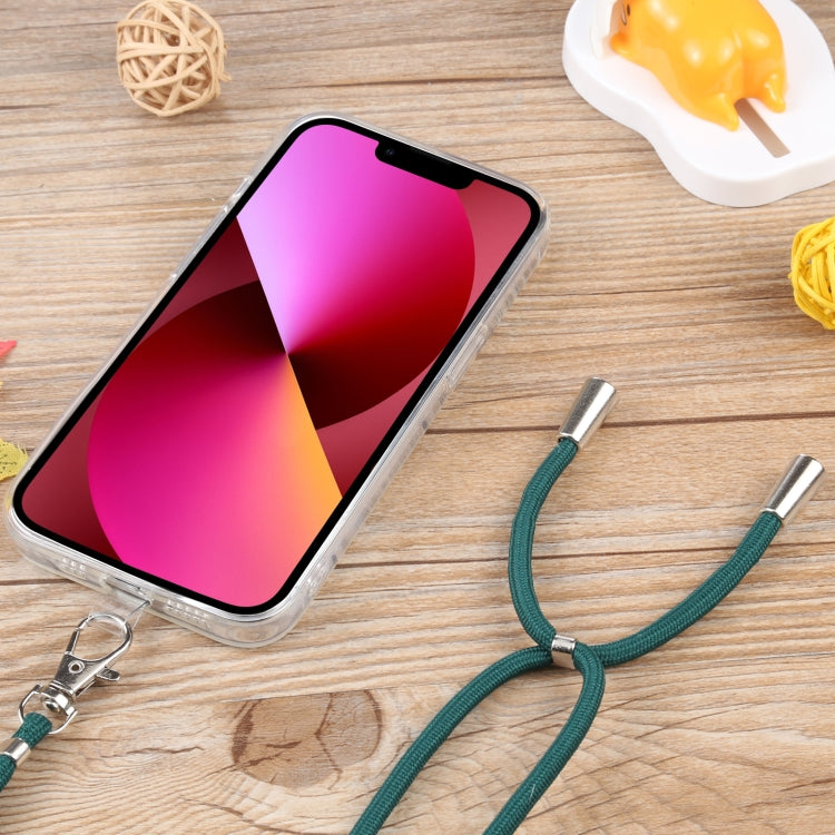 For iPhone 13 Lanyard Transparent TPU Phone Case