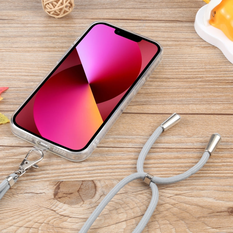 For iPhone 13 Lanyard Transparent TPU Phone Case