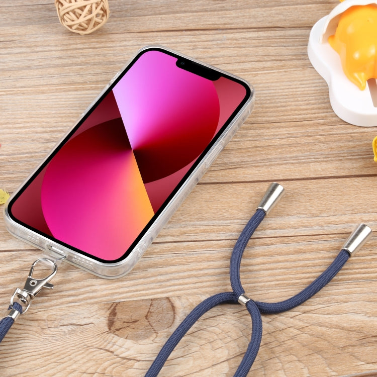 For iPhone 13 Lanyard Transparent TPU Phone Case