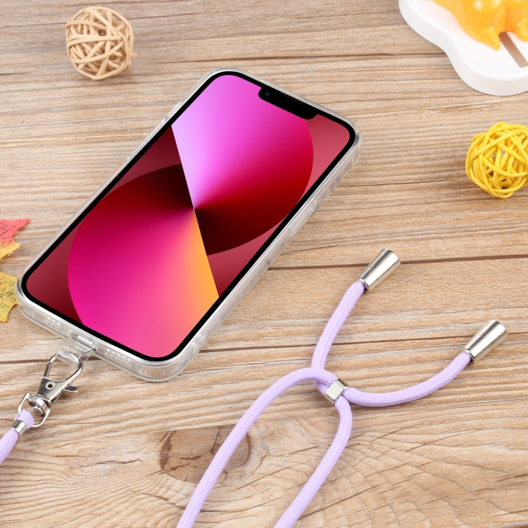 For iPhone 13 Lanyard Transparent TPU Phone Case