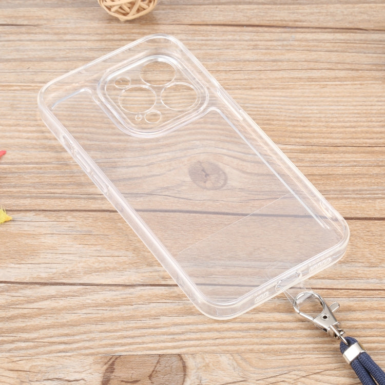 For iPhone 13 Pro Lanyard Transparent TPU Phone Case