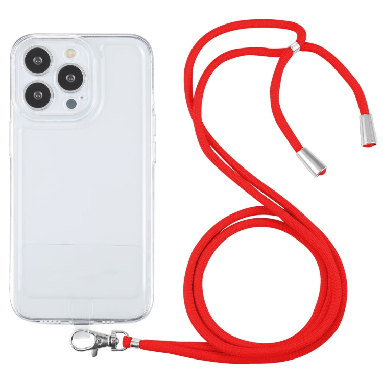 For iPhone 13 Pro Lanyard Transparent TPU Phone Case