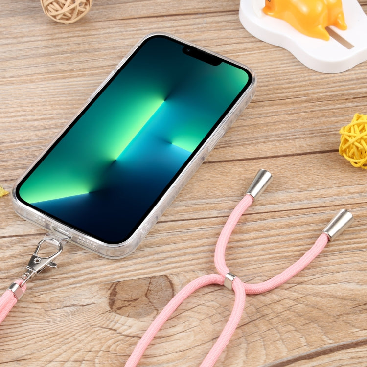 For iPhone 13 Pro Max Lanyard Transparent TPU Phone Case