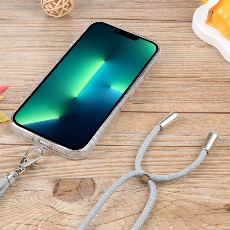 For iPhone 13 Pro Max Lanyard Transparent TPU Phone Case