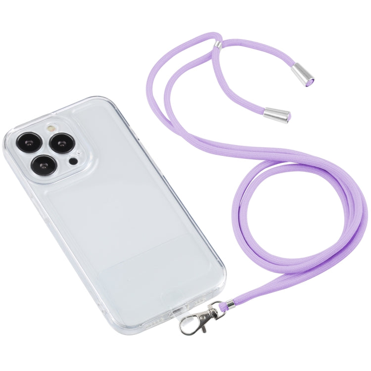 For iPhone 13 Pro Max Lanyard Transparent TPU Phone Case