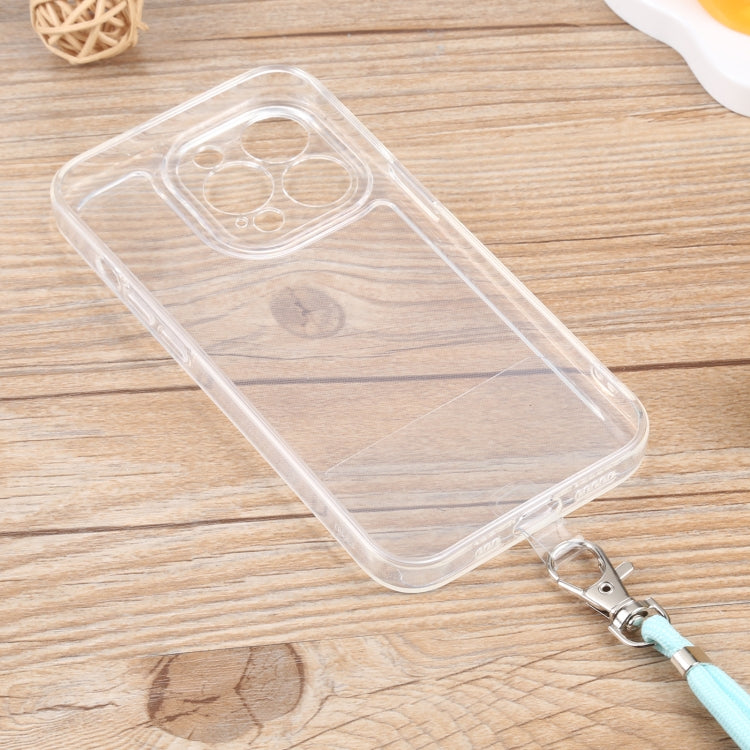 For iPhone 13 Pro Max Lanyard Transparent TPU Phone Case