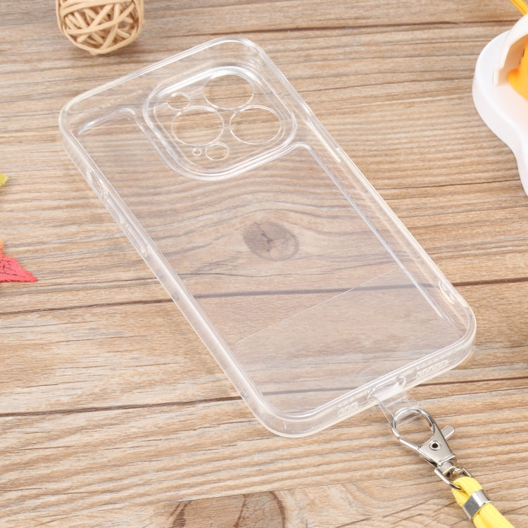 For iPhone 13 Pro Max Lanyard Transparent TPU Phone Case