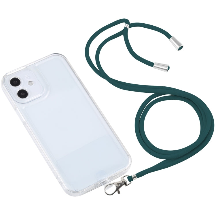 For iPhone 12 mini Lanyard Transparent TPU Phone Case