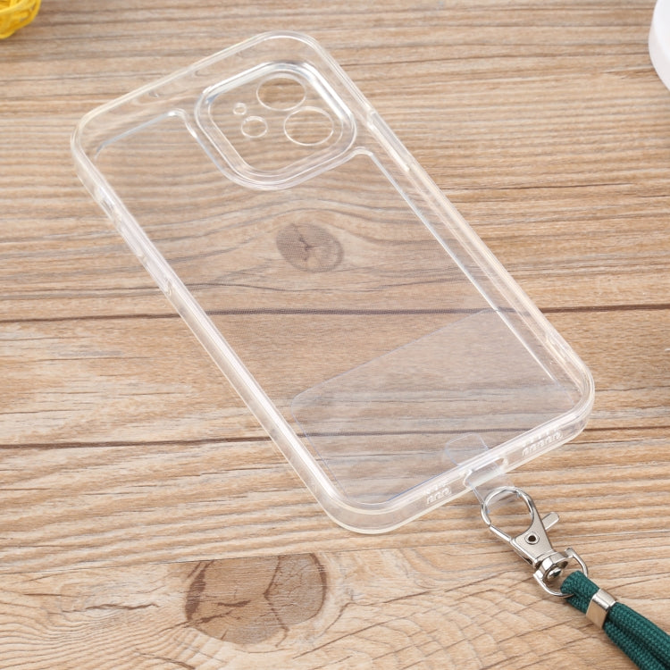 For iPhone 12 mini Lanyard Transparent TPU Phone Case