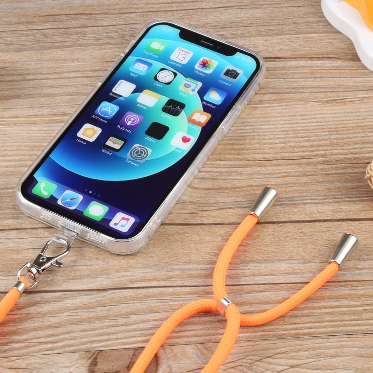 For iPhone 12 mini Lanyard Transparent TPU Phone Case