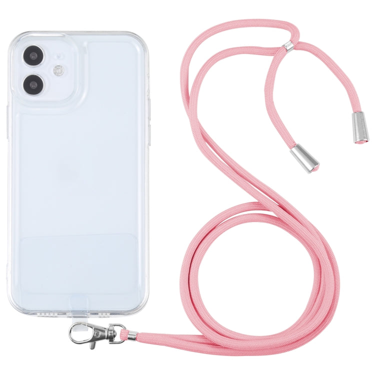 For iPhone 12 mini Lanyard Transparent TPU Phone Case