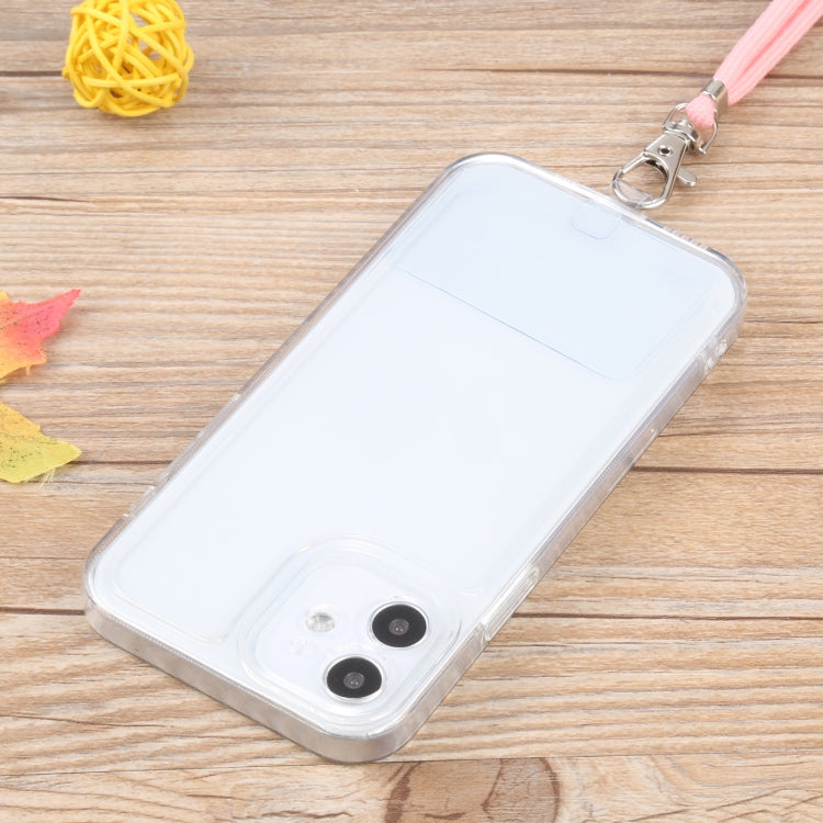 For iPhone 12 mini Lanyard Transparent TPU Phone Case
