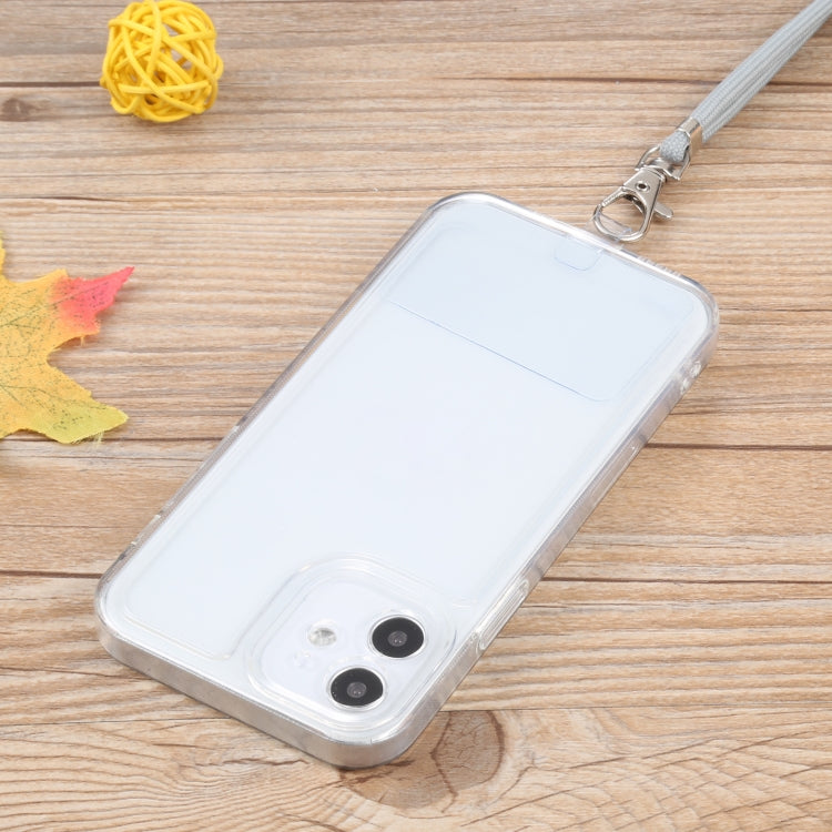 For iPhone 12 mini Lanyard Transparent TPU Phone Case