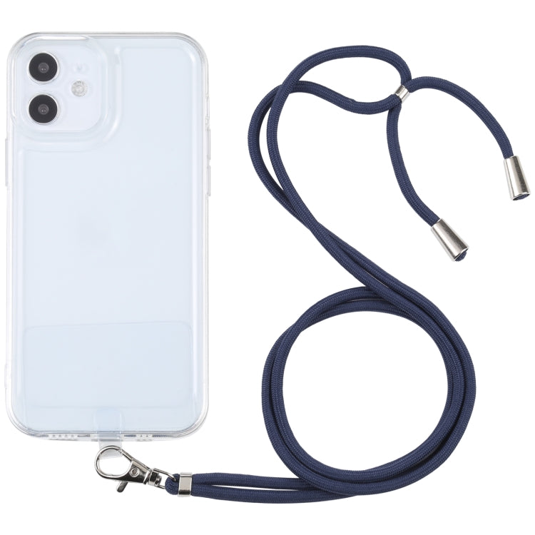 For iPhone 12 mini Lanyard Transparent TPU Phone Case
