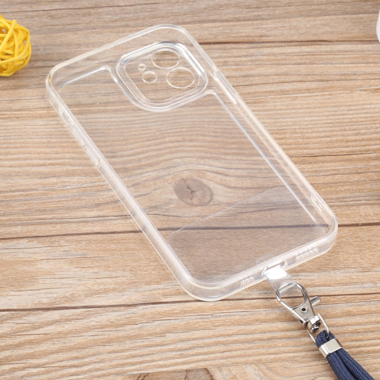 For iPhone 12 mini Lanyard Transparent TPU Phone Case