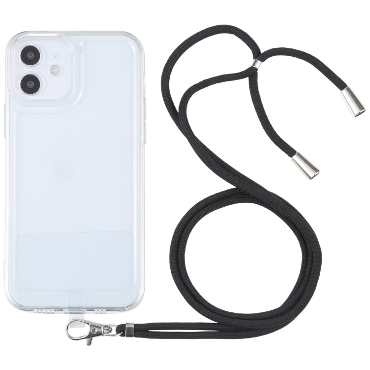 For iPhone 12 Lanyard Transparent TPU Phone Case
