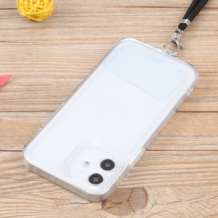For iPhone 12 Lanyard Transparent TPU Phone Case