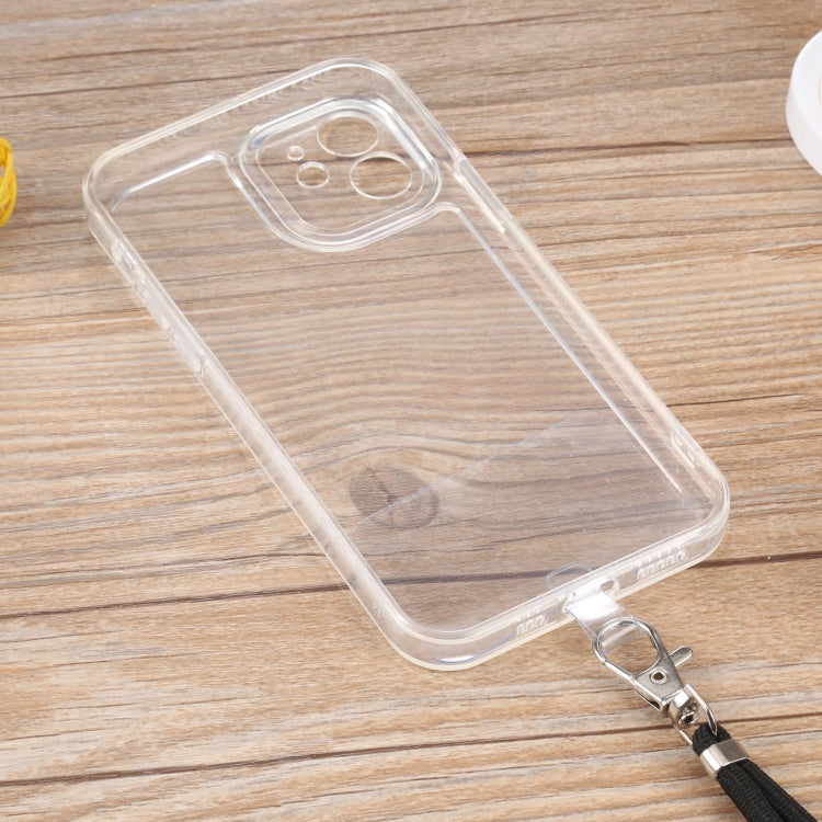 For iPhone 12 Lanyard Transparent TPU Phone Case