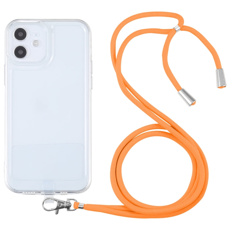 For iPhone 12 Lanyard Transparent TPU Phone Case