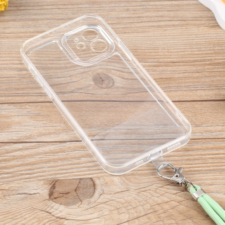 For iPhone 12 Lanyard Transparent TPU Phone Case